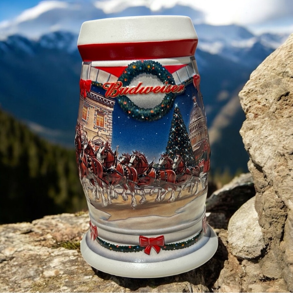 Budweiser Holiday Stein “Holiday at the Capitol” 2000 Anheuser-Busch